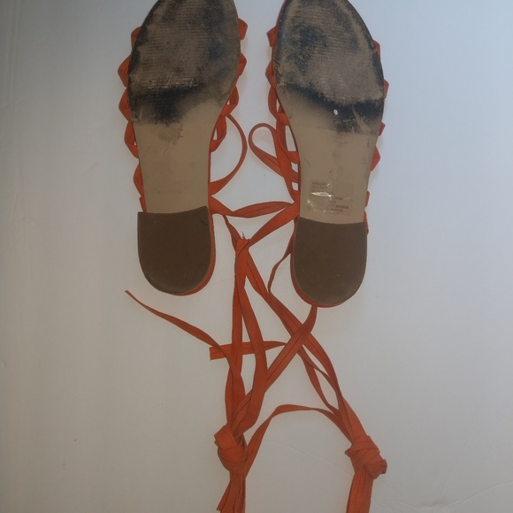 Just Fab sandals Orange sandals, Size 9 - Picture 5 of 7